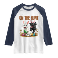 Funny Easter Labrador Bunny Ears Raglan Shirt On The Hunt
