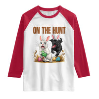 Funny Easter Labrador Bunny Ears Raglan Shirt On The Hunt