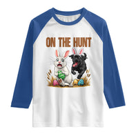 Funny Easter Labrador Bunny Ears Raglan Shirt On The Hunt