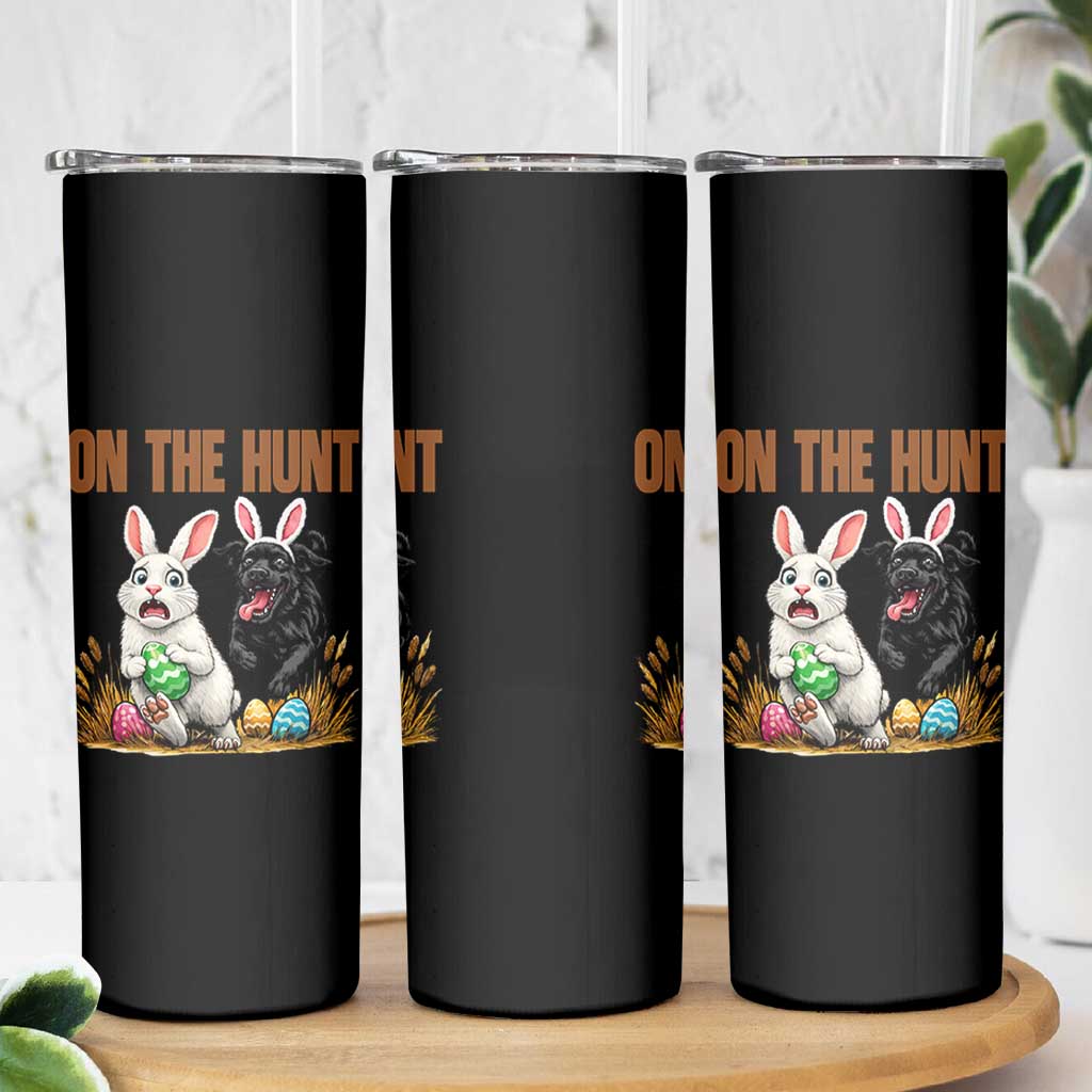 Funny Easter Labrador Bunny Ears Skinny Tumbler On The Hunt
