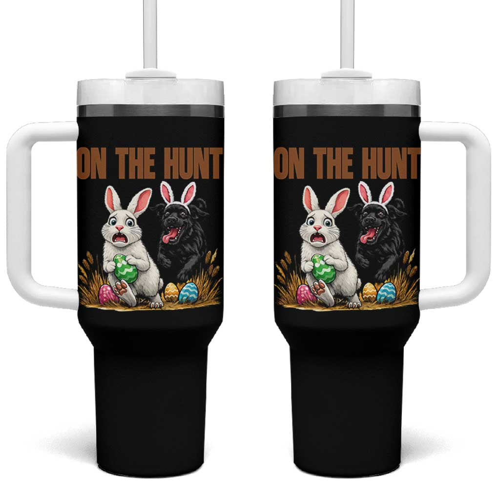 Funny Easter Labrador Bunny Ears Tumbler With Handle On The Hunt