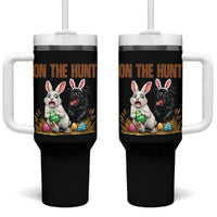 Funny Easter Labrador Bunny Ears Tumbler With Handle On The Hunt