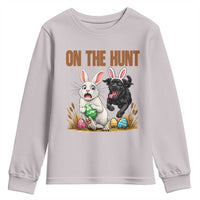 Funny Easter Labrador Bunny Ears Youth Sweatshirt On The Hunt