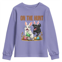 Funny Easter Labrador Bunny Ears Youth Sweatshirt On The Hunt