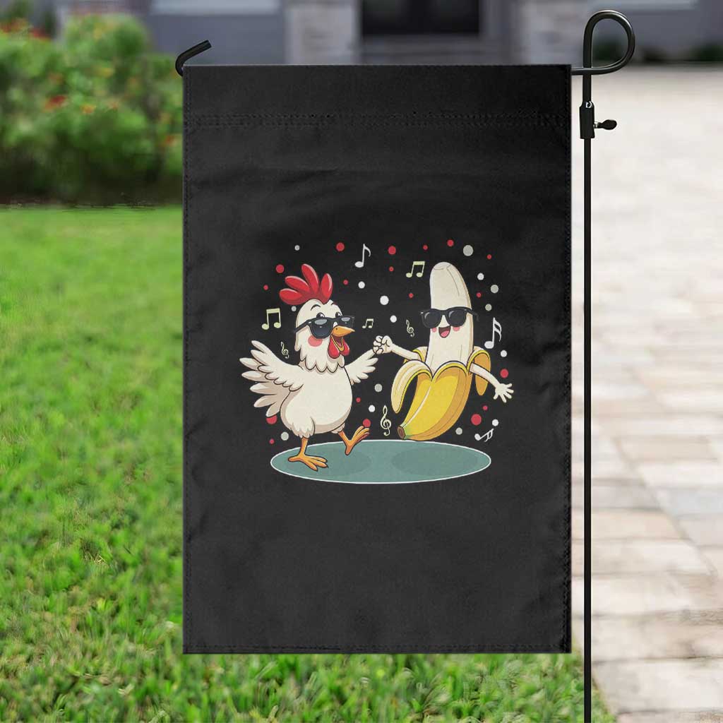 Funny Banana Chicken Dance Garden Flag Chaos Dance Meme Graphic