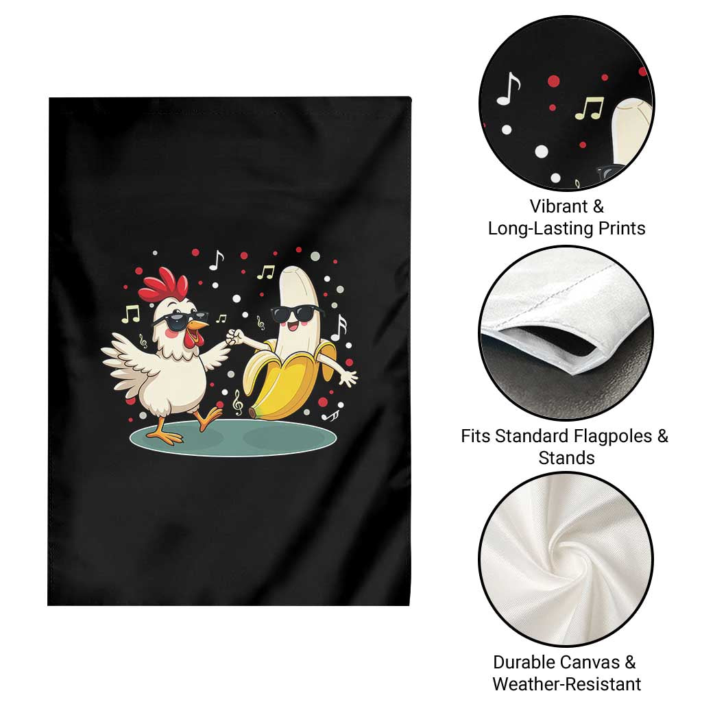 Funny Banana Chicken Dance Garden Flag Chaos Dance Meme Graphic