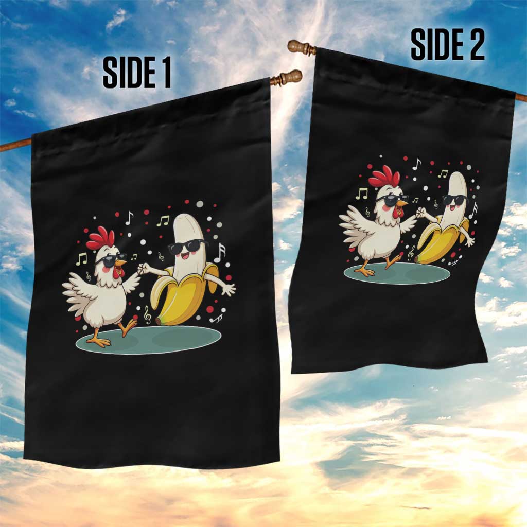 Funny Banana Chicken Dance Garden Flag Chaos Dance Meme Graphic