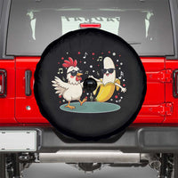 Funny Banana Chicken Dance Spare Tire Cover Chaos Dance Meme Graphic