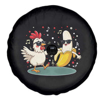 Funny Banana Chicken Dance Spare Tire Cover Chaos Dance Meme Graphic