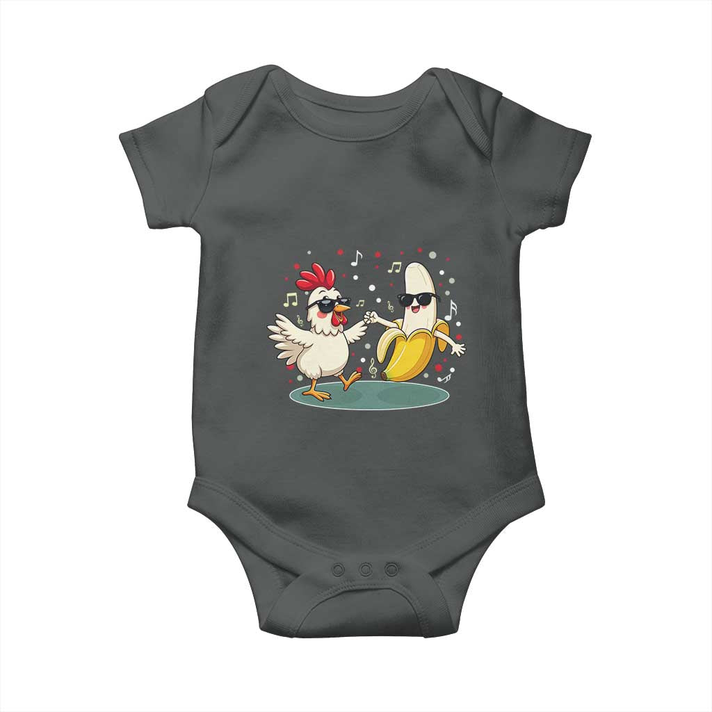 Funny Banana Chicken Dance Baby Onesie Chaos Dance Meme Graphic
