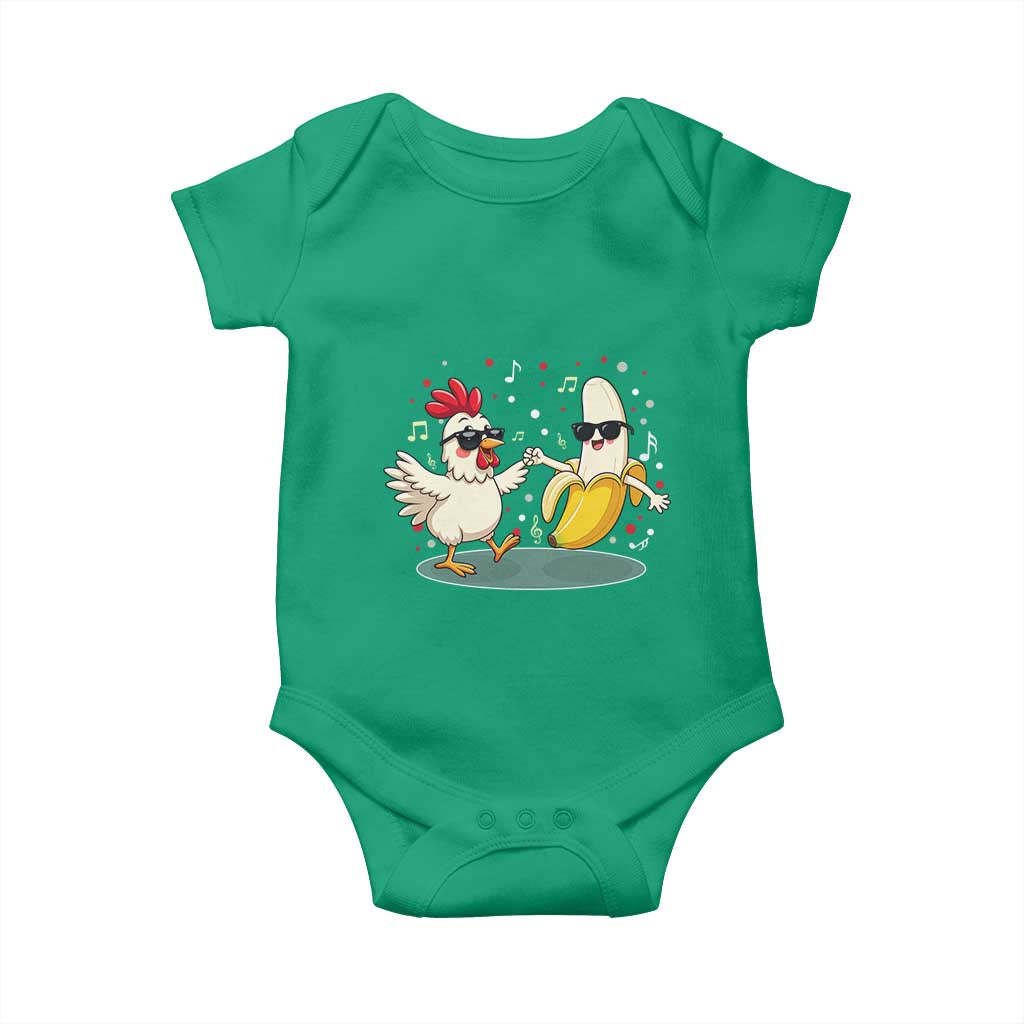 Funny Banana Chicken Dance Baby Onesie Chaos Dance Meme Graphic
