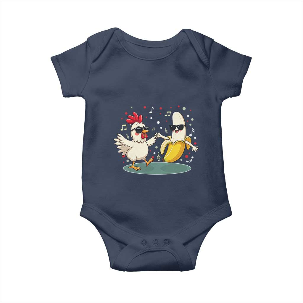 Funny Banana Chicken Dance Baby Onesie Chaos Dance Meme Graphic