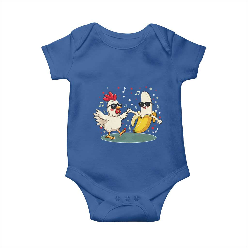 Funny Banana Chicken Dance Baby Onesie Chaos Dance Meme Graphic