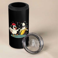 Funny Banana Chicken Dance 4 in 1 Can Cooler Tumbler Chaos Dance Meme Graphic