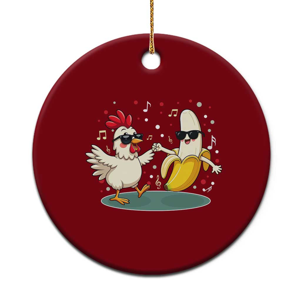 Funny Banana Chicken Dance Ceramic Ornament Chaos Dance Meme Graphic