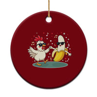 Funny Banana Chicken Dance Ceramic Ornament Chaos Dance Meme Graphic