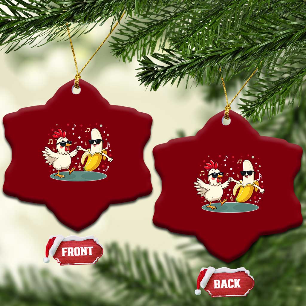 Funny Banana Chicken Dance Ceramic Ornament Chaos Dance Meme Graphic
