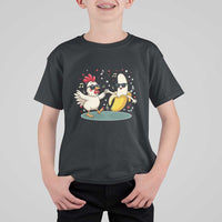 Funny Banana Chicken Dance T Shirt For Kid Chaos Dance Meme Graphic