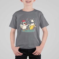 Funny Banana Chicken Dance T Shirt For Kid Chaos Dance Meme Graphic