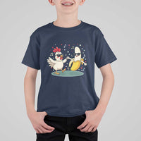 Funny Banana Chicken Dance T Shirt For Kid Chaos Dance Meme Graphic