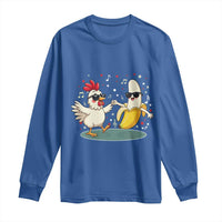 Funny Banana Chicken Dance Long Sleeve Shirt Chaos Dance Meme Graphic
