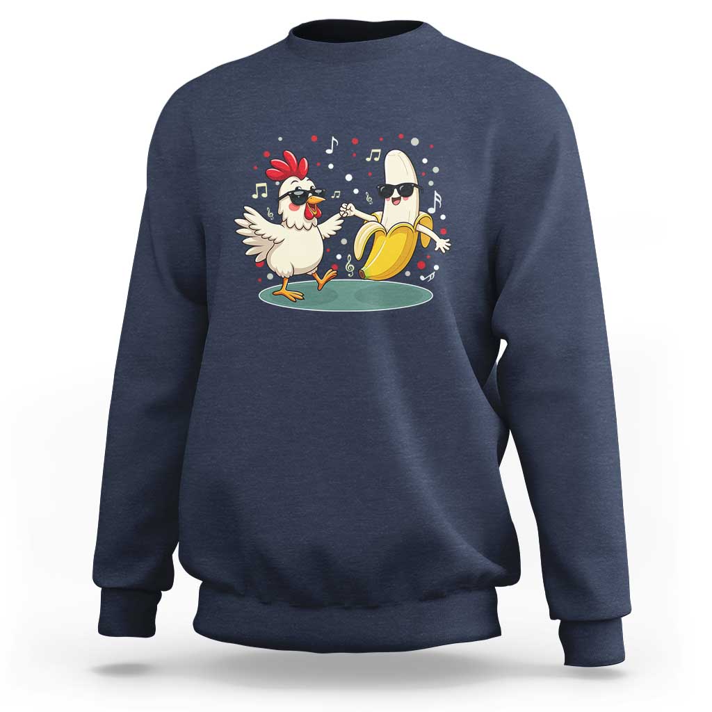 Funny Banana Chicken Dance Sweatshirt Chaos Dance Meme Graphic