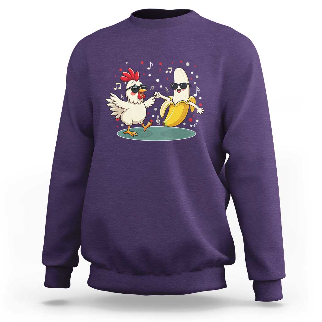 Funny Banana Chicken Dance Sweatshirt Chaos Dance Meme Graphic