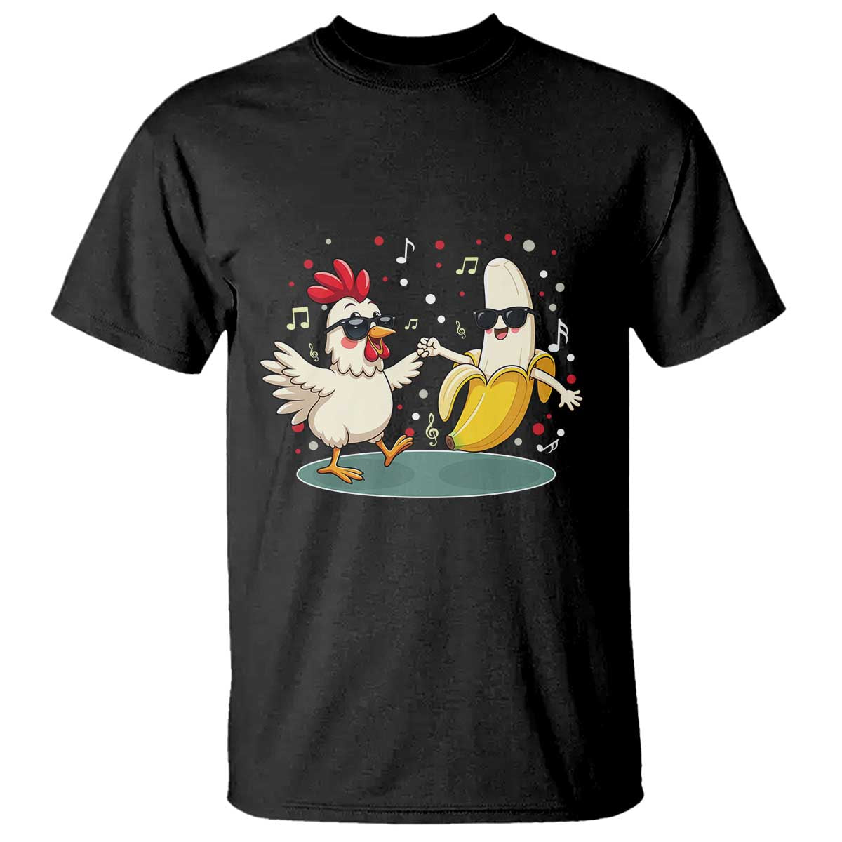 Funny Banana Chicken Dance T Shirt Chaos Dance Meme Graphic