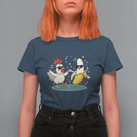 Funny Banana Chicken Dance T Shirt For Women Chaos Dance Meme Graphic