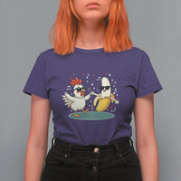 Funny Banana Chicken Dance T Shirt For Women Chaos Dance Meme Graphic
