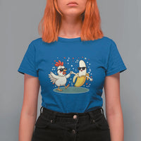 Funny Banana Chicken Dance T Shirt For Women Chaos Dance Meme Graphic