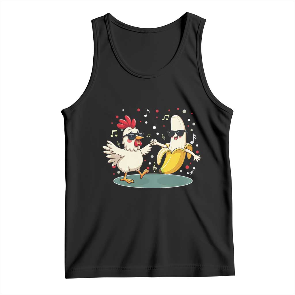 Funny Banana Chicken Dance Tank Top Chaos Dance Meme Graphic