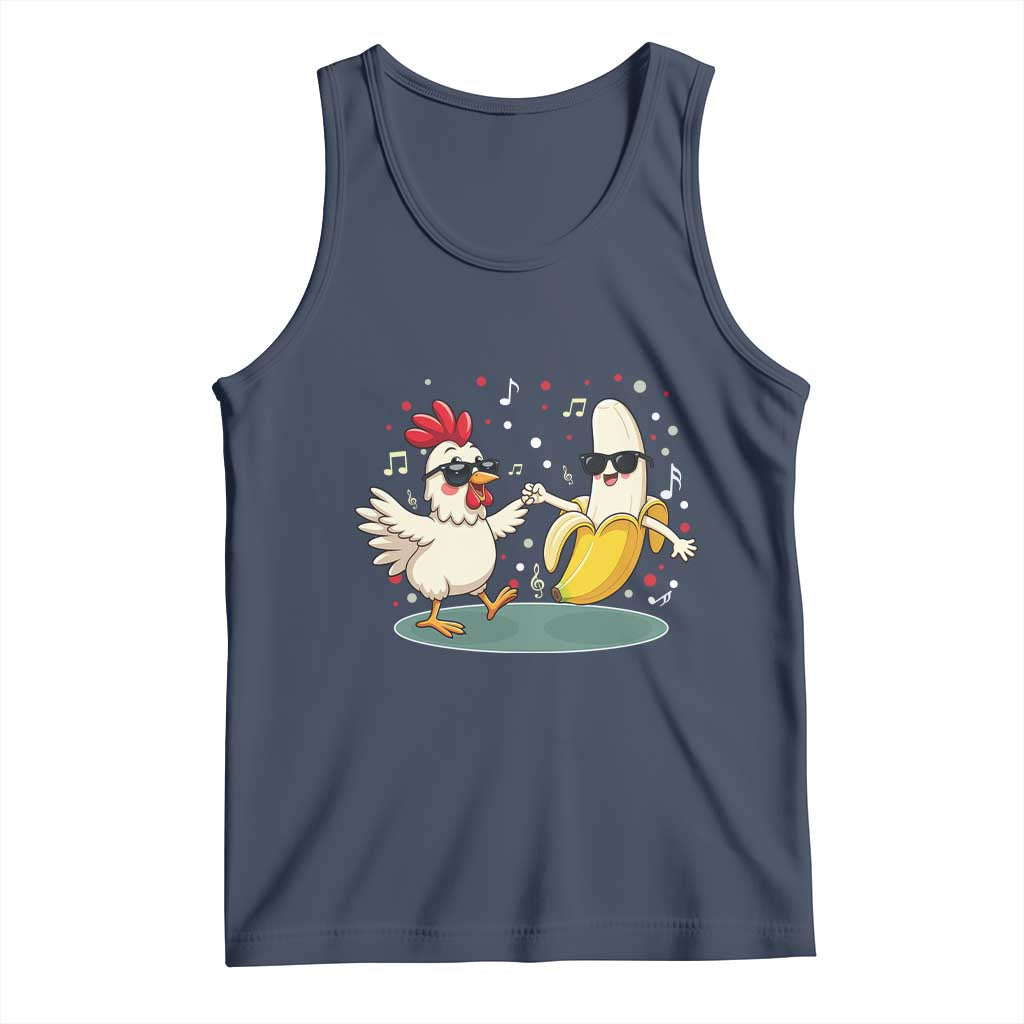 Funny Banana Chicken Dance Tank Top Chaos Dance Meme Graphic