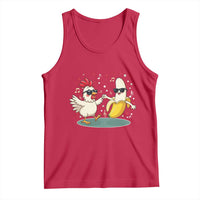 Funny Banana Chicken Dance Tank Top Chaos Dance Meme Graphic