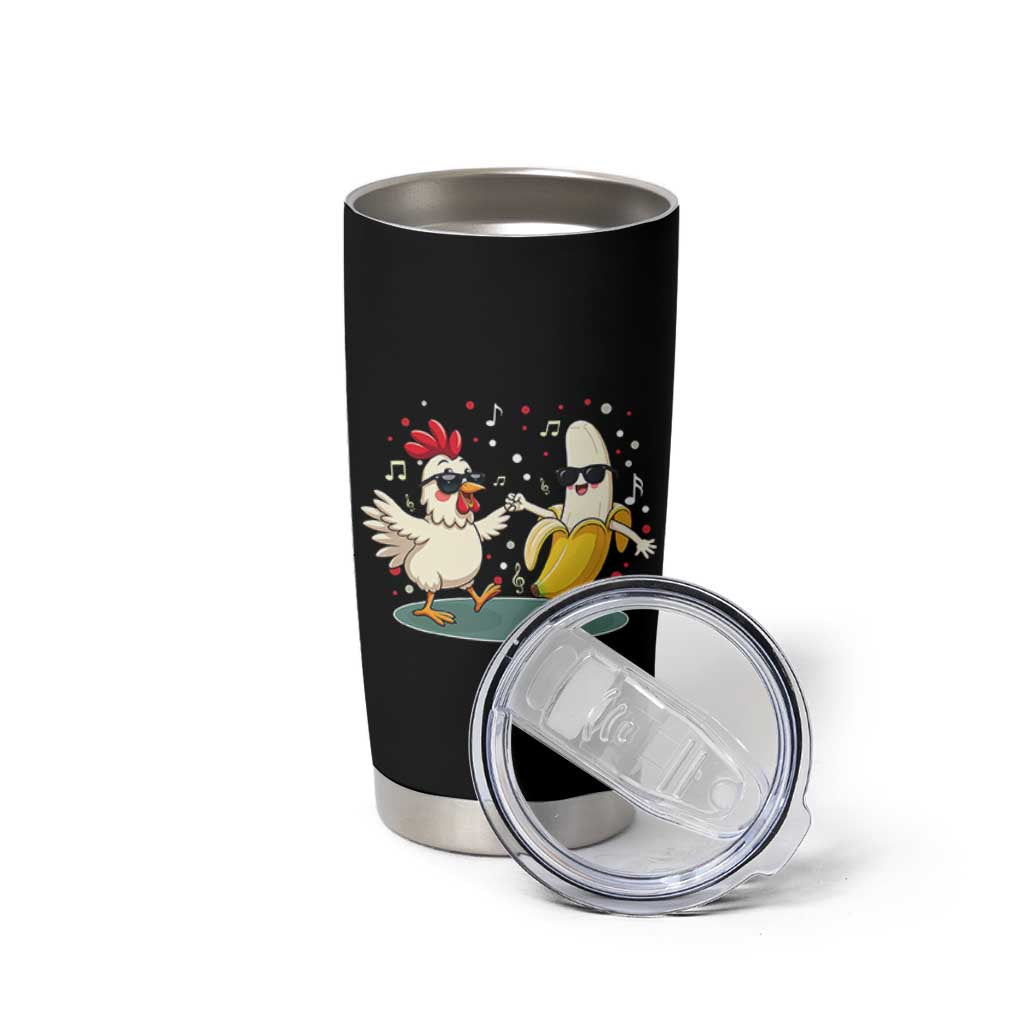 Funny Banana Chicken Dance Tumbler Cup Chaos Dance Meme Graphic