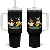 Funny Banana Chicken Dance Tumbler With Handle Chaos Dance Meme Graphic
