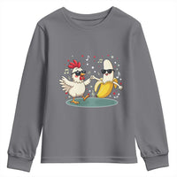 Funny Banana Chicken Dance Youth Sweatshirt Chaos Dance Meme Graphic