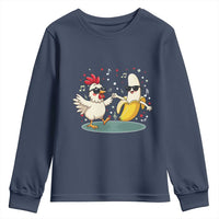 Funny Banana Chicken Dance Youth Sweatshirt Chaos Dance Meme Graphic