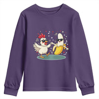 Funny Banana Chicken Dance Youth Sweatshirt Chaos Dance Meme Graphic