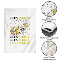 Funny Dancing Banana Garden Flag Lets Dance Silly Meme Graphic