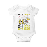 Funny Dancing Banana Baby Onesie Lets Dance Silly Meme Graphic