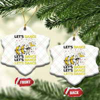 Funny Dancing Banana Ceramic Ornament Lets Dance Silly Meme Graphic