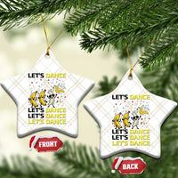 Funny Dancing Banana Ceramic Ornament Lets Dance Silly Meme Graphic