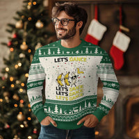 Funny Dancing Banana Ugly Christmas Sweater Lets Dance Silly Meme Graphic