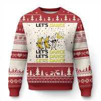 Funny Dancing Banana Ugly Christmas Sweater Lets Dance Silly Meme Graphic