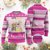 Funny Dancing Banana Ugly Christmas Sweater Lets Dance Silly Meme Graphic