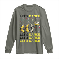 Funny Dancing Banana Long Sleeve Shirt Lets Dance Silly Meme Graphic