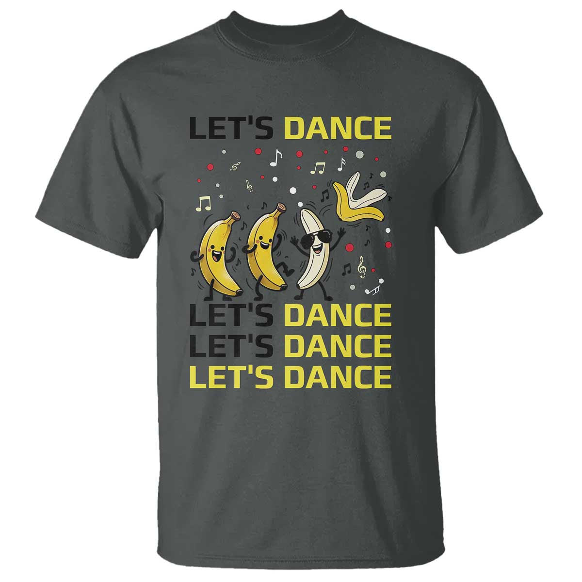 Funny Dancing Banana T Shirt Lets Dance Silly Meme Graphic