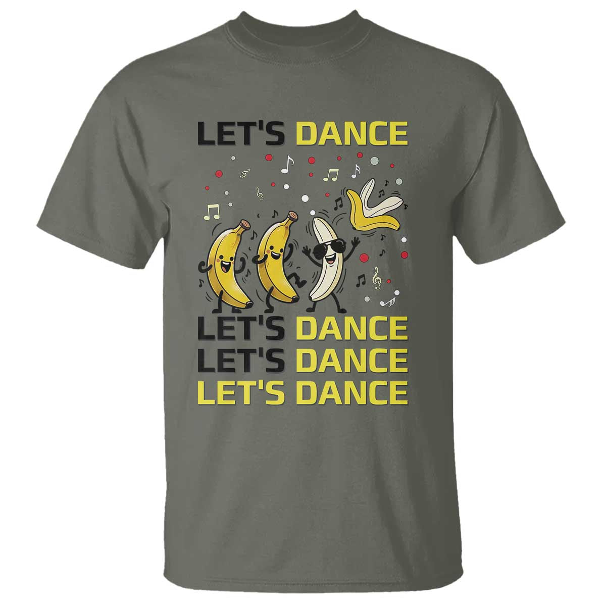Funny Dancing Banana T Shirt Lets Dance Silly Meme Graphic