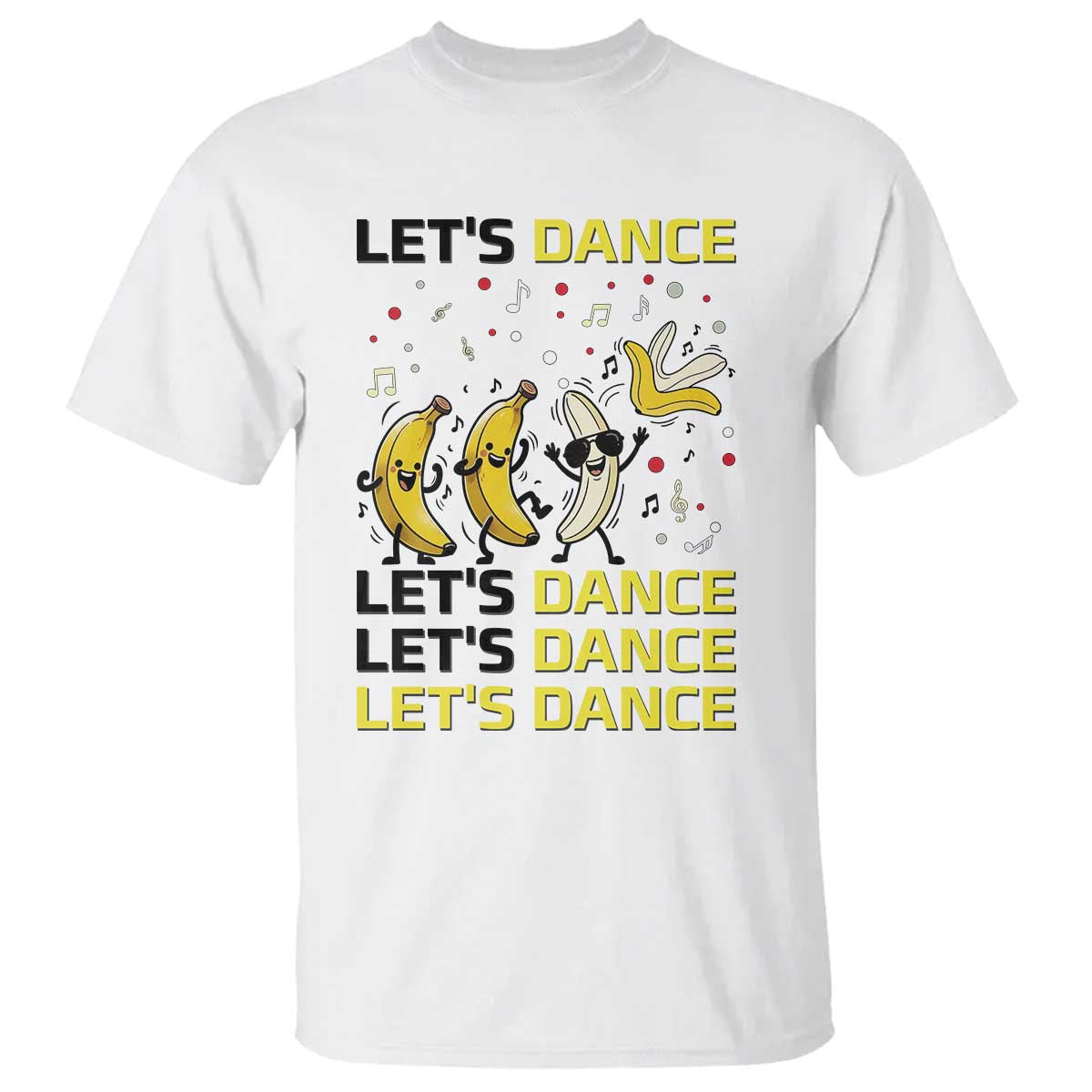 Funny Dancing Banana T Shirt Lets Dance Silly Meme Graphic